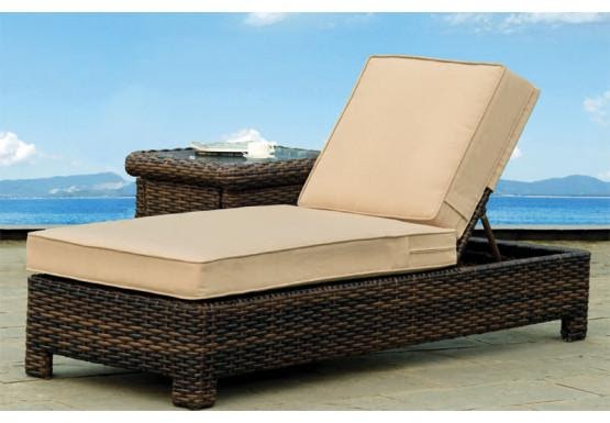 Wicker chaise lounges